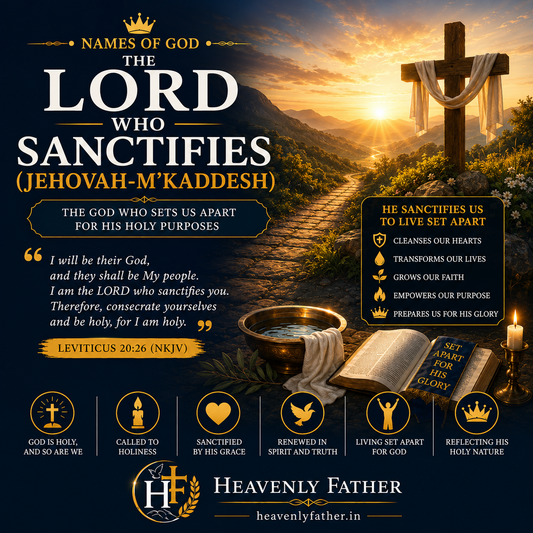 Jehovah-M'Kaddesh the Lord Who Sanctifies — God's transformative holiness setting His people apart for His purposes, Leviticus 20:8
