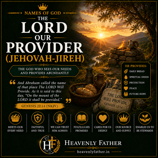 Jehovah-Jireh the Lord Our Provider — God's faithful provision for Abraham on the mountain, trusting His care, Genesis 22:14
