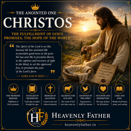 Christos the Anointed One — Jesus fulfilling Isaiah's messianic prophecy bringing salvation, freedom, and healing, Luke 4:18