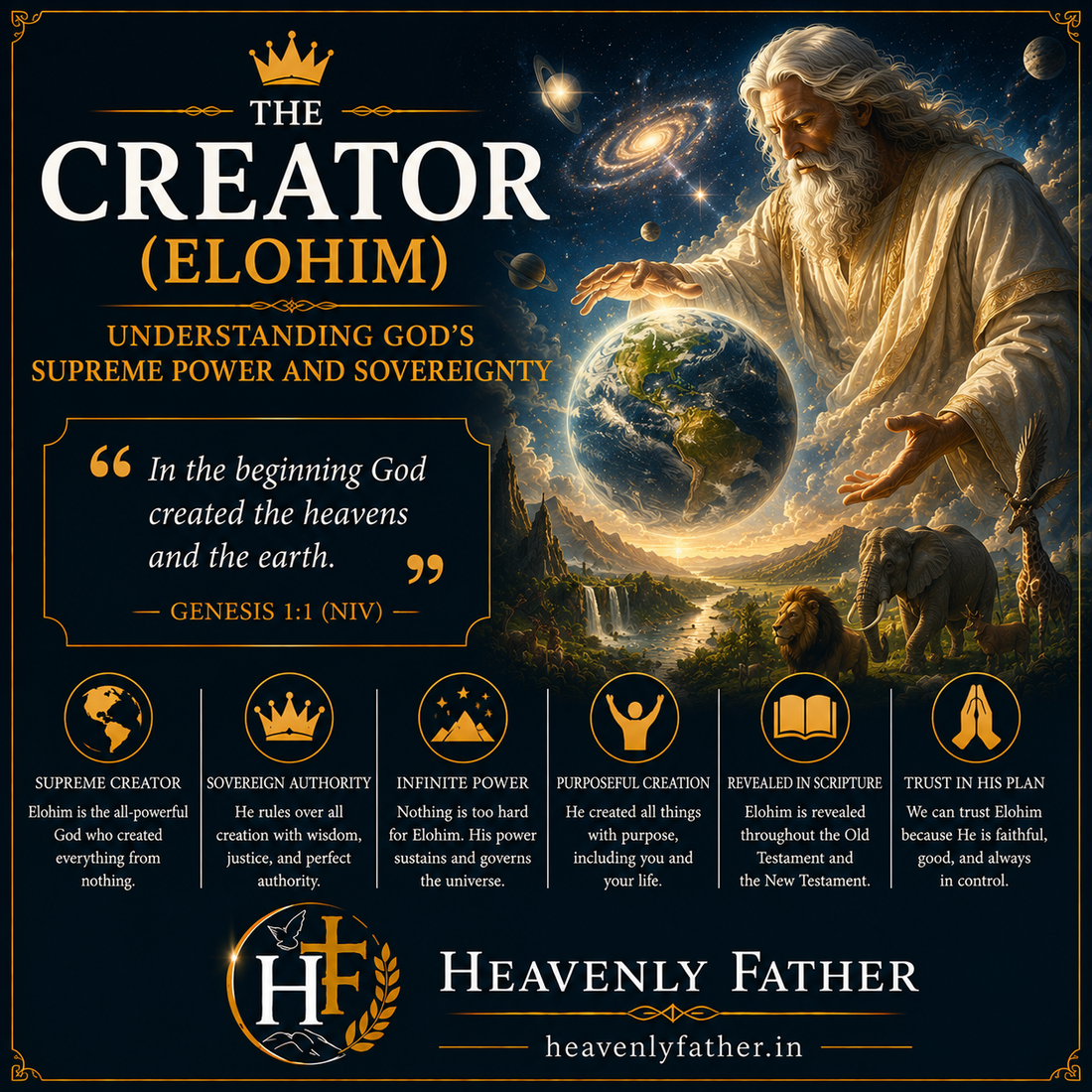 Elohim the Creator — understanding God's supreme power and sovereignty over all creation, Genesis 1:1